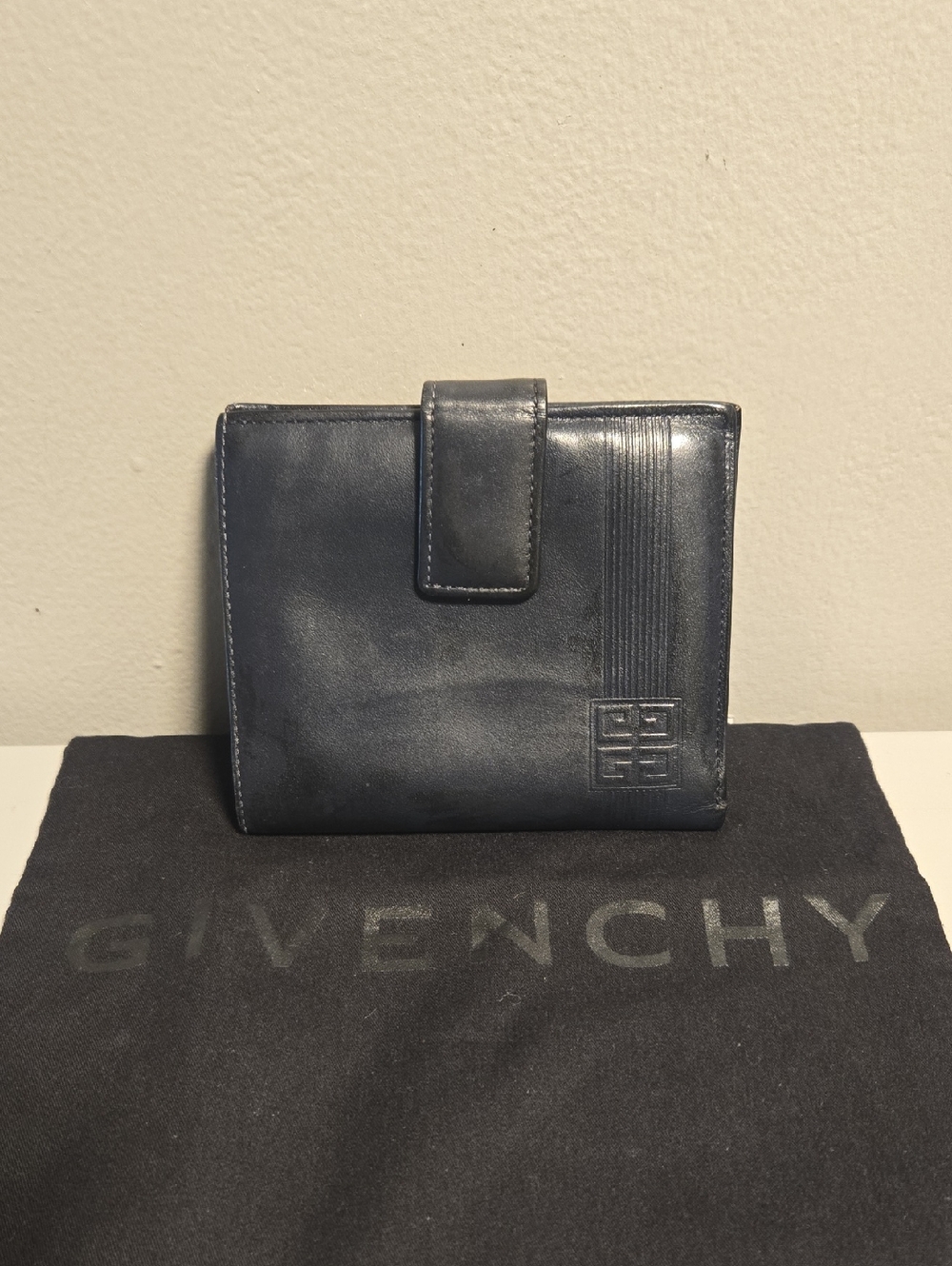 Givenchy Black Leather Kisslock Wallet